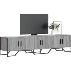 vidaXL tv-bord 180x34x41 cm konstrueret træ grå sonoma-eg
