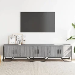vidaXL tv-bord 180x34x41 cm konstrueret træ grå sonoma-eg
