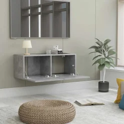 vidaXL tv-bord 80x30x30 cm konstrueret træ betongrå