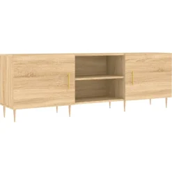 vidaXL tv-bord 150x30x50 cm konstrueret træ sonoma-eg