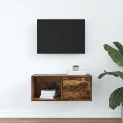 vidaXL tv-bord 60x31x25,5 cm konstrueret træ røget egetræsfarve