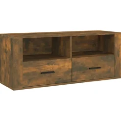 vidaXL tv-bord 100x35x40 cm konstrueret træ røget egetræsfarve
