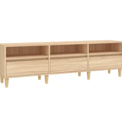 vidaXL tv-bord 150x30x44,5 cm konstrueret træ sonoma-eg