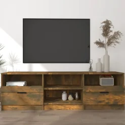 vidaXL tv-bord 150x33,5x45 cm konstrueret træ røget egetræsfarve