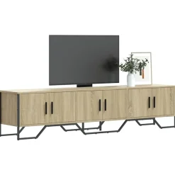 vidaXL tv-bord 180x34x41 cm konstrueret træ sonoma-eg