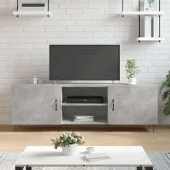 vidaXL tv-bord 150x30x50 cm konstrueret træ betongrå