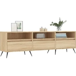 vidaXL tv-bord 150x30x44,5 cm konstrueret træ sonoma-eg