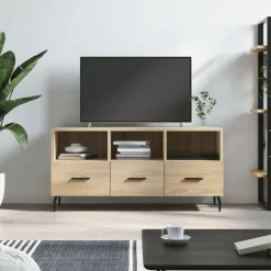 vidaXL tv-bord 102x36x50 cm konstrueret træ sonoma-eg
