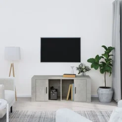 vidaXL tv-bord 100x35x40 cm konstrueret træ betongrå