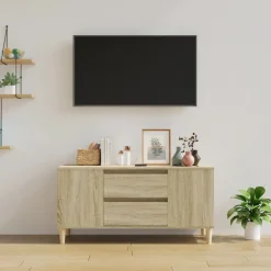 vidaXL tv-bord 102x44,5x50 cm konstrueret træ sonoma-eg