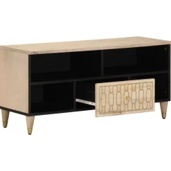 vidaXL tv-bord 100x33x46 cm massivt mangotræ