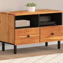 vidaXL tv-bord 70x33x46 cm massivt akacietræ