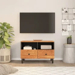 vidaXL tv-bord 70x33x46 cm massivt akacietræ
