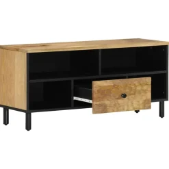 vidaXL tv-bord 100x33x46 cm massivt mangotræ