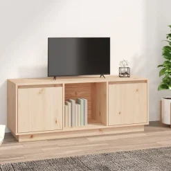 vidaXL tv-bord 110,5x35x44 cm massivt fyrretræ
