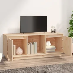 vidaXL tv-bord 110,5x35x44 cm massivt fyrretræ