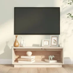 vidaXL tv-bord 90x35x35 cm massivt fyrretræ