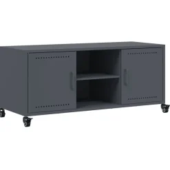 vidaXL tv-bord 100,5x39x43,5 cm stål antracitgrå