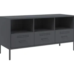 vidaXL tv-bord 100,5x39x50,5 cm stål antracitgrå