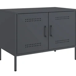 vidaXL tv-bord 68x39x50,5 cm stål antracitgrå