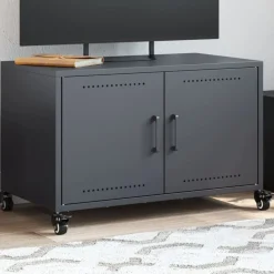 vidaXL tv-bord 68x39x43,5 cm stål antracitgrå