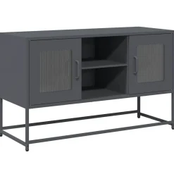 vidaXL tv-bord 100,5x39x60,5 cm stål antracitgrå