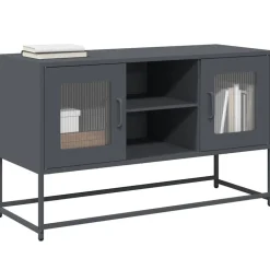 vidaXL tv-bord 100,5x39x60,5 cm stål antracitgrå