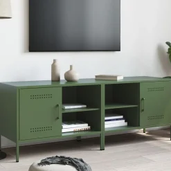 vidaXL tv-borde 2 stk. 68x39x50,5 cm stål olivengrøn
