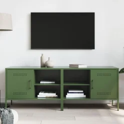 vidaXL tv-borde 2 stk. 68x39x50,5 cm stål olivengrøn
