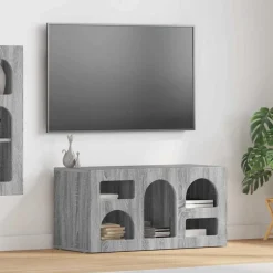 vidaXL TV-skab Grå Sonoma 80 x 35 x 40 cm Konstrueret træ