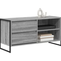 vidaXL TV-skab Grå Sonoma 100 x 36 x 49,5 cm Konstrueret træ