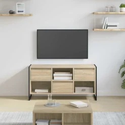 vidaXL TV-skab med skuffe Sonoma 100 x 36 x 49,5 cm Konstrueret træ