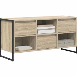 vidaXL TV-skab med skuffe Sonoma 100 x 36 x 49,5 cm Konstrueret træ