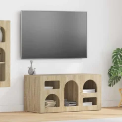 vidaXL TV-skab Sonoma eg 80 x 35 x 40 cm Konstrueret træ