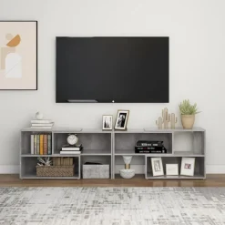 vidaXL tv-skab 149x30x52 cm konstrueret træ betongrå