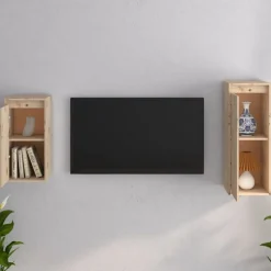 vidaXL tv-skabe 2 dele massivt fyrretræ
