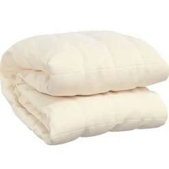 vidaXL tyngdetæppe 200x200 cm 13 kg stof lys cremefarve