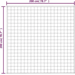 vidaXL tyngdetæppe 200x200 cm 13 kg stof lys cremefarve