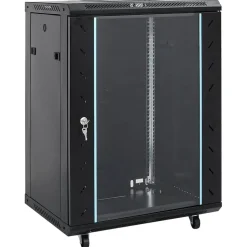 vidaXL 15U netværksskab med drejefødder 19" IP20 60x45x86 cm