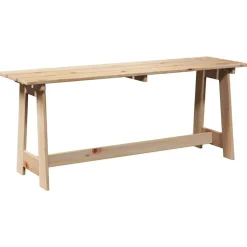 vidaXL Udendørs bænk Naturfarvet 119 x 37 x 47 cm Massiv Fyrretræ