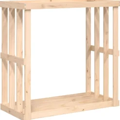 vidaXL udendørs brændestativ 108x52x106 cm massivt fyrretræ