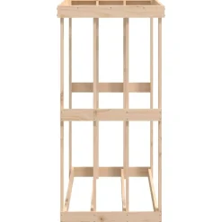 vidaXL udendørs brændestativ 108x52x106 cm massivt fyrretræ