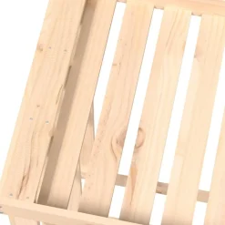 vidaXL udendørs brændestativ 108x52x106 cm massivt fyrretræ