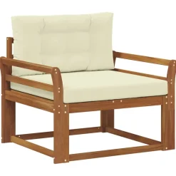 vidaXL Udendørs Mellem Sofa Massivt Akacietræ Naturfarvet