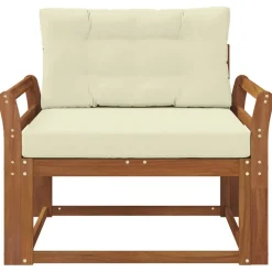 vidaXL Udendørs Mellem Sofa Massivt Akacietræ Naturfarvet