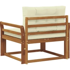 vidaXL Udendørs Mellem Sofa Massivt Akacietræ Naturfarvet