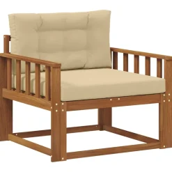 vidaXL Udendørs Mellem Sofa Massivt Akacietræ Naturfarvet