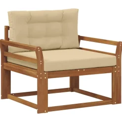 vidaXL Udendørs Mellem Sofa Massivt Akacietræ Naturfarvet