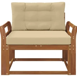 vidaXL Udendørs Mellem Sofa Massivt Akacietræ Naturfarvet
