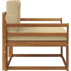 vidaXL Udendørs Mellem Sofa Massivt Akacietræ Naturfarvet